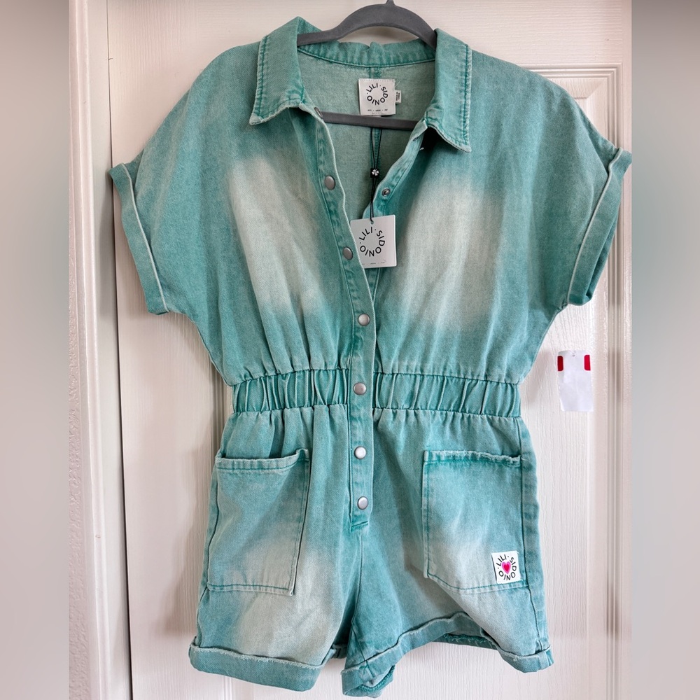 NWT Lili Sidonio Acid Wash Playsuit Small